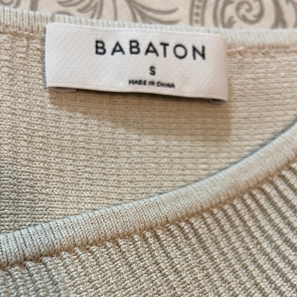 Babaton Aritzia Sculpt Matte Pearl Ribbed Knit Tank Top Cropped Crop 4 Small - Picture 5 of 7